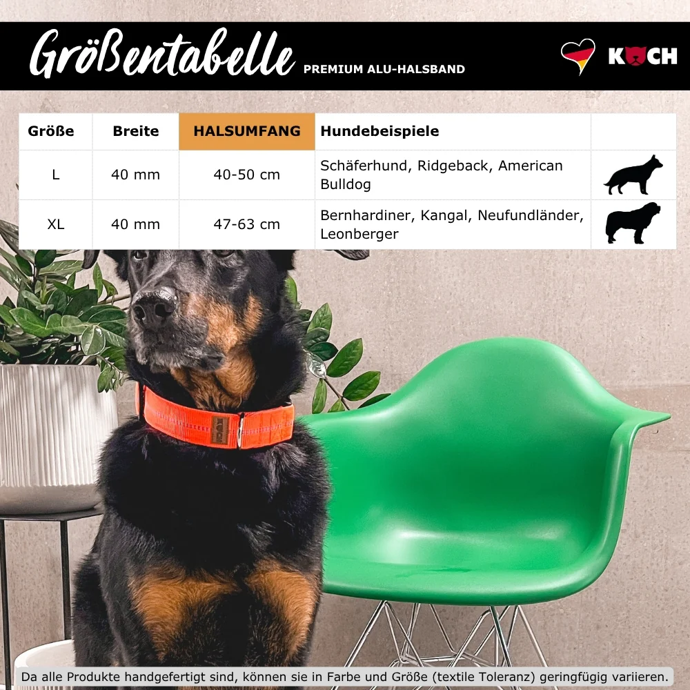 Premium Alu-Klick-Hundehalsband gepolstert extrabreit 40mm - Image 7