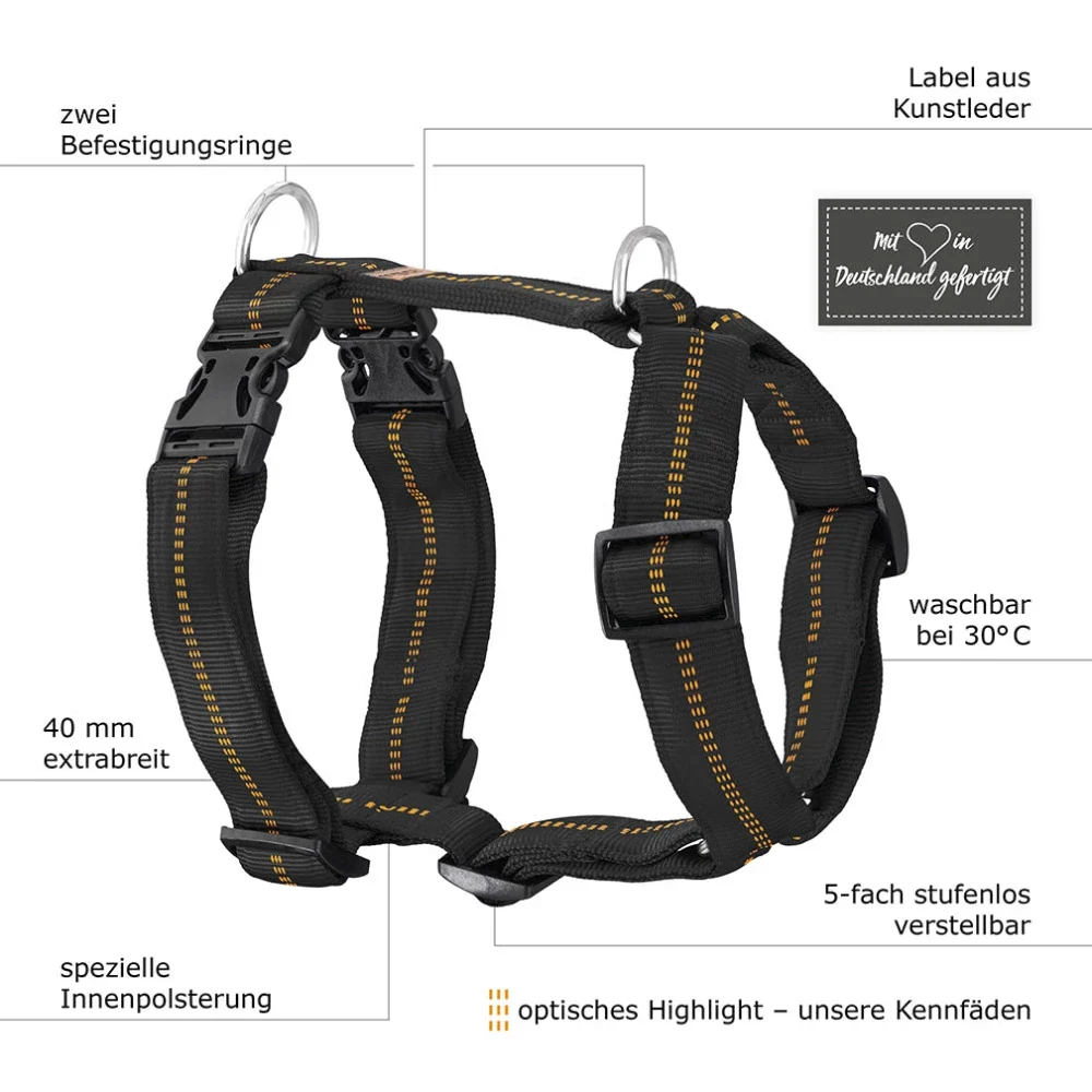 Premium Hundegeschirr gepolstert extrabreit 40mm - Image 8