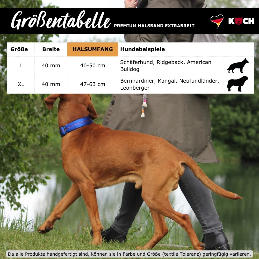 Premium Hundehalsband gepolstert extrabreit 40mm - Image 8