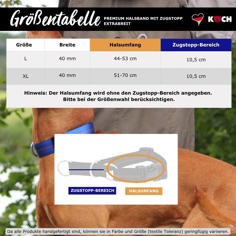 Premium Zugstopp Halsband gepolstert extrabreit 40mm - Image 7